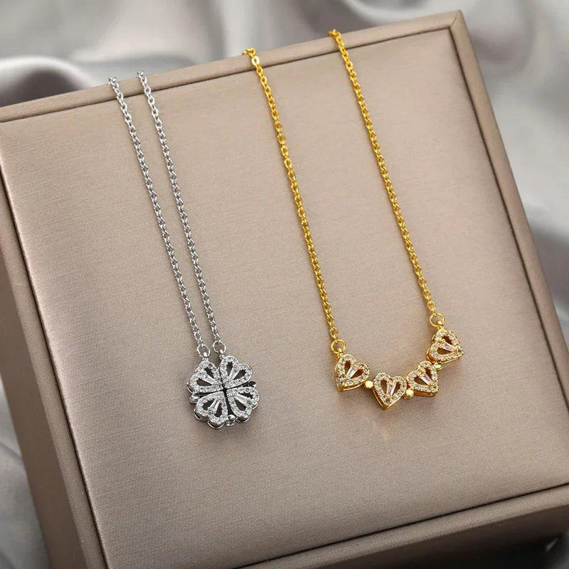 Colar Trevo do Amor - Heart 18k ou Prateado - lojaplanetoferta.com