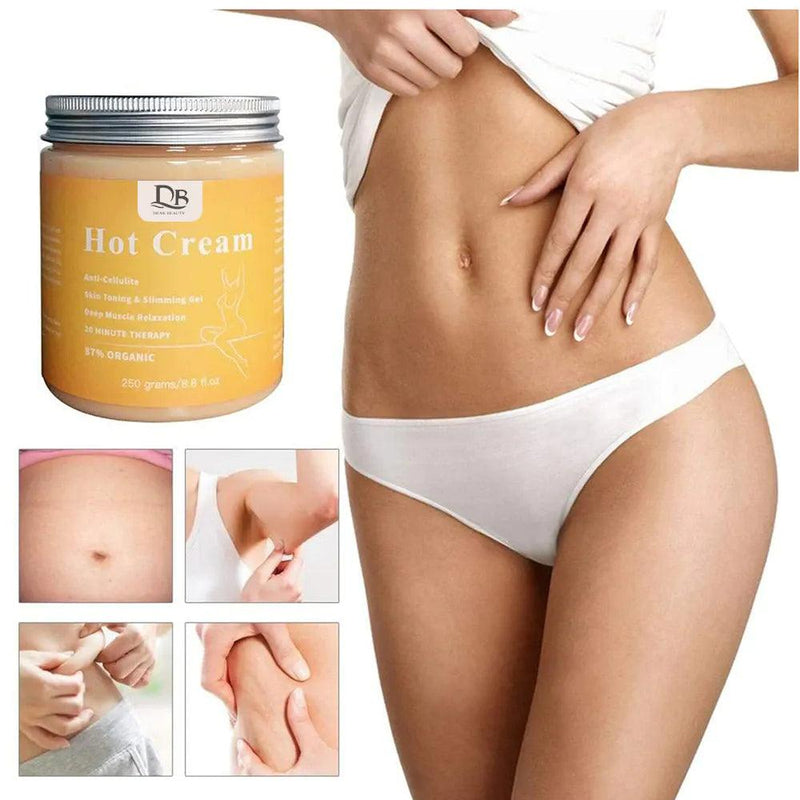 Creme Redutor de Medidas, Anti-Celulite 250mh - Hot Cream - lojaplanetoferta.com